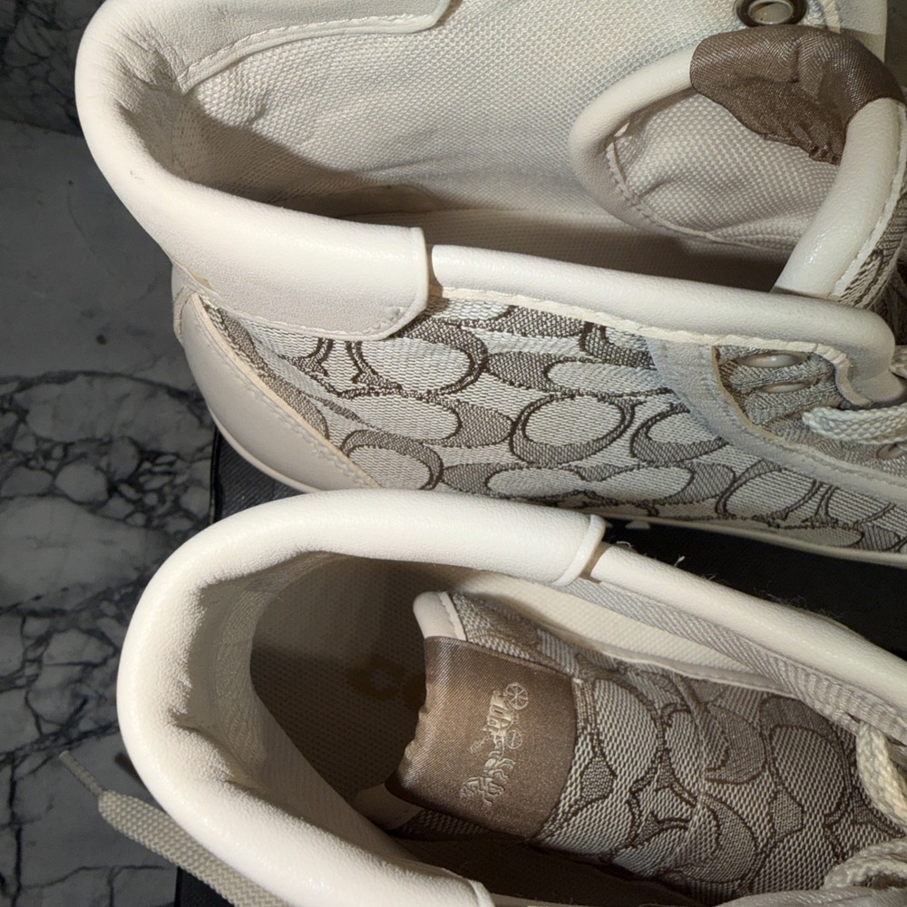 Coach Citysole Jacquard Stone Logo High Top Sneakers  Athletic for Women's - Picture 5 of 6
